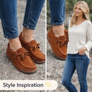 SHEIN Women's Brown Moccasins